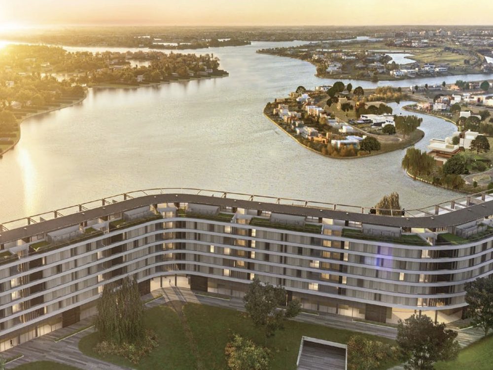 Oceana Nordelta, edificio frente al lago central