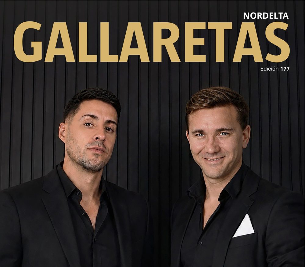 Tapa de Revista Gallaretas Edición 177 - Adriano y Laureano, LUX Real Estate